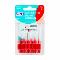 TEPE Interdental Brush Original Cleaners - Dental Brushes Between Teeth 6 Pk, Red .5mm