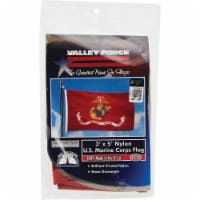 Valley Forge 3 Ft. x 5 Ft. Nylon Marine Corps Military Flag BTUSMC3 Perspective: Main