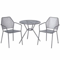 Alfresco Home Martini 3 Piece Patio Bistro Set in Pencil Point