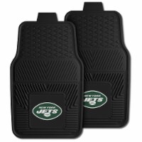 Fanmats 27 x 17 Inch Vinyl Front Row Car Floor Mat 2 Piece Set, New York Jets