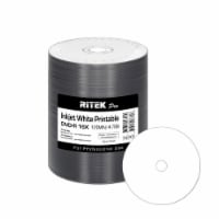 100 Ritek Pro DVD-R 16X 4.7GB AZO Dye (MID MXL RG04) White Inkjet Hub Printable Blank Disc