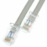 Plenum Cat5e Gray Ethernet Patch Cable, CMP, 24 AWG, Bootless, 10 Foot