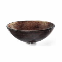 Kraus GV-580-CH Copper Illusion Glass Vessel Sink with Pop-Up Drain & Mounting Ring, Brown -