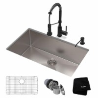 Kraus USA KHU100-30-1610-53MB 30 x 18 x 10 in. Standard PRO Farmhouse Kitchen Sink & Bolden,
