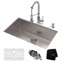 Kraus USA KHU100-32-1610-53CH 32 x 19 x 10 in. Standard PRO Farmhouse Kitchen Sink & Bolden,