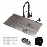 Kraus USA KHU100-32-1610-53MB 32 x 19 x 10 in. Standard PRO Farmhouse Kitchen Sink & Bolden,