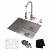 Kraus USA KHU101-23-1610-53SSCH 23 x 18 x 10 in. Standard PRO Farmhouse Kitchen Sink & Bolden