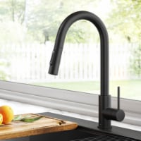 Kraus KPF-3104MB Contemporary Pull-Down Single Handle Kitchen Faucet, Matte Black
