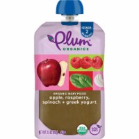 Plum® Organics Stage 2 Apple Raspberry Spinach and Greek Yogurt Baby Food Pouch