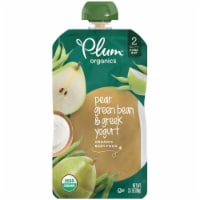 Plum® Organics Stage 2 Pear Green Bean and Greek Yogurt Baby Food Pouch Perspective: Main