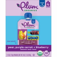 Plum Organics® Stage 2 Pear Purple Carrot & Blueberry Baby Food Pouch