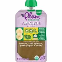 Plum® Organic Mighty Morning® Banna, Kiwi, Spinach, Greek Yougurt + Barley Stage 4 Pouch