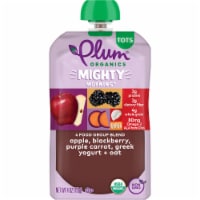 Plum® Organics Mighty Morning® Apple Blackberry Purple Carrot Greek Yogurt and Oat Pouch