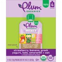 Plum Organics® Mighty 4® Strawberry Banana Greek Yogurt Kale & Oat Baby Food Pouches
