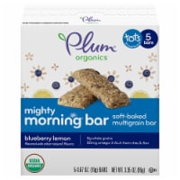 Plum® Organics Mighty Morning™ Bars Blueberry Lemon Soft Baked Multigrain Bars Perspective: Main
