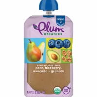 Plum Organics® Stage 2 Pear Blueberry Avocado Granola Baby Food