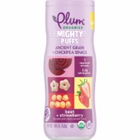 Plum Organics® Mighty Puffs Ancient Grain + Chickpea Snack Beet + Strawberry Perspective: Main
