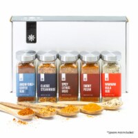 The Spice Lab Professional BBQ Collection - 5-Flavor BBQ Rub Gift Set of French Jars - 2182