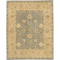 Due Process Stable Trading Peshawar Angora Light Blue & Cream Area Rug, 12 x 24 ft.