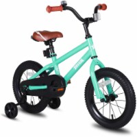 JOYSTAR Totem Series 16 In Kids Bike w/ Training Wheels & Kickstand, Mint Green