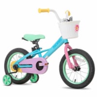 JOYSTAR Macarons Kids Bike for Girls Ages 4-7 with Training Wheels, 16 , Rainbow