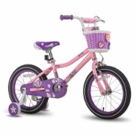 JOYSTAR Paris Kids Bike for Girls Ages 5-9 w/ Training Wheels, 18 , Purple/Pink