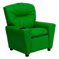 Flash Furniture Contemporary Vinyl Kids Recliner W/Cup Holder Green BT7950KIDGRN