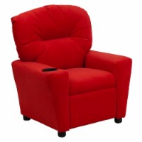 Flash Furniture Contemporary Microfiber Kids Recliner W/Cup Holder Red BT7950KIDMICRED