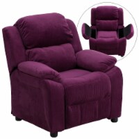 Flash Furniture Deluxe Contemporary Heavily Padded Microfiber Kids Recliner W/Storage