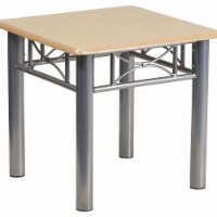 Flash Furniture End Table,Natural Tabletop,Square  JB-6-END-NAT-GG