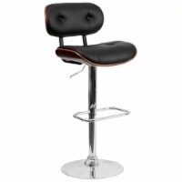 Flash Furniture 21-3/4X22 Adjustable Height Bar Stool W/Tufted Black Vinyl Upholstery