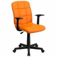 Flash Furniture Mid-Back Quilted Vinyl Task Chair With Nylon Arms Orange GO16911ORGA