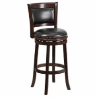 Flash Furniture 29 Leather Bar Stool in Black and Cappuccino