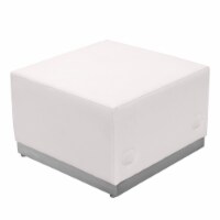 Flash Furniture Alon Ottoman ZB803OTTWH LeatherSoft Reception Chair White ZB803OTTOMANWH