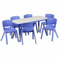 Flash Furniture YU06036RECTBLBL 21 x 37.75 Plastic Rectangle Activity Table Blue