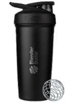 BlenderBottle® Strada Stainless Steel Shaker Cup - Black Perspective: Main