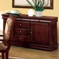 Wooden Server with spacious storage, Brown- Saltoro Sherpi