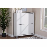 Baxton Studio White Simms White Modern Shoe Cabinet