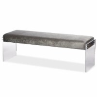 Baxton Studio Hildon Upholstered Bedroom Bench in Gray