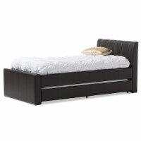 Baxton Studio Cosmo Faux Leather Twin Platform Bed with Trundle