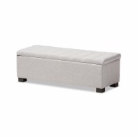 Roanoke Storage Bench in Grayish Beige