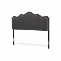 Baxton Studio Nadeen Fabric Upholstered King Headboard in Dark Gray