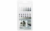 Zig Clean Color Real Brush Mark St 6VC Wrm Gray6pc