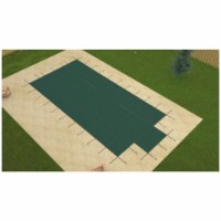 GLI Pool Products 201632RECES48VXSGRN 16 x 32 ft. Rectangular Green Solid Safety Cover with C