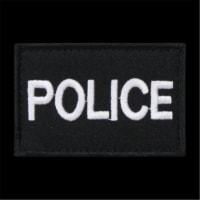 RapDom T91-POL-BLK Police Canvas Patch&#44; Black