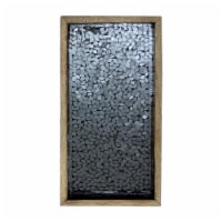 NuSteel TR-242L 13 x 6.5 in. Black Mosaic Wooden Tray