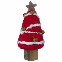 Tii Collections 6 Red and White Christmas Tree with Rustic Jingle Bells Tabletop Decor