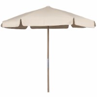 Fiberbuilt Home 7BPU-6R-WDO-TX-Beige 7.5 ft. Hex Beach Umbrella 6 Rib Push Up Natural Oak wit