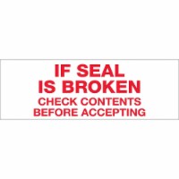 Tape Logic Pre-Printed Carton Sealing Tape  If Seal Is Broken...  2.2 Mil 2  x 1 T902P16