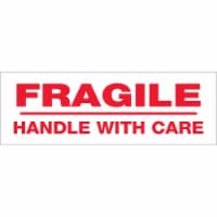 Tape Logic Pre-Printed Carton Sealing Tape  Fragile Handle With Care  2.2 Mil 3  T905P02